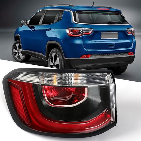 Huray ضوء الذيل الداخلي الأيسر مناسب لسيارة Jeep Compass 2017-2021 LH الضوء الخلفي مصباح الفرامل مجموعة استبدال الملحقات لـ CH2802117 55112685AB (جانب السائق) in Kuwait