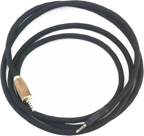 NewFantasia 2.5mm Trrs Balanced Cable Compatible with Sennheiser HD598 HD598 SE, HD560s HD598 Cs, HD579, HD599 Headphone 7N OCC Copper Silver Plated Cord Walnut Wood Shell in Saudi Arabia