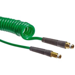 ATP Technithane Polyurethane Auto Spiral Hose, Green, 1/4" ID x 3/8" OD, 19 feet Length/15 feet Working Length, 1/4" NPT Male in Kuwait