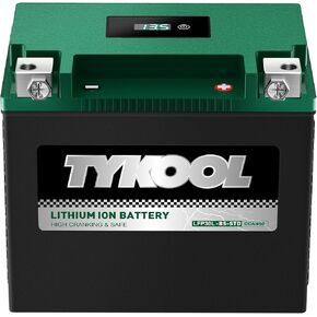 TYKOOL YTX14AH-BS-STD, LiFePO4 Lithium Motorcycle Battery,12.8V 7Ah,420CCA,5X Longer Life,Digital Readout, Powersports Battery,Fits for ATV, UTV, Scooter, Snow mobile,Polarity:[+ -] in Kuwait