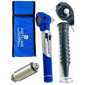 Artlab-Otoscope - Ear Otoscope with Light, Ear Infection Detector -Mini Otoscope Set Pocket Ear Scope Set for Students Nurse Children Adults Pets Home use (Blue) in Kuwait
