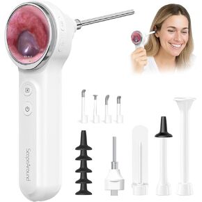 ScopeAround Otoscope, 720PHD Ear Scope Set, Digital Otoscope w/1.85in IPS Screen, Ear Wax Removal Tool Camera, Video Otoscope Ear Camera with 6 LED Lights, Compatible with Android/iPhone in Kuwait