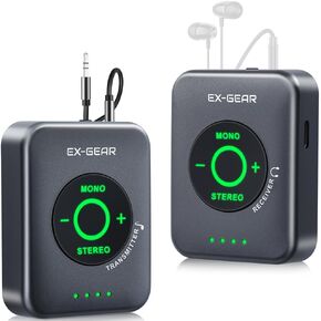 Wireless in Ear Monitor System 5.8GHz, Ultra-Low Latency Clear Stereo Monitoring, 48kHz/24-bit Audio, Rechargeable TX/RX, One-to-Many Auto-Pairing, 100ft Range, Space Gray in Kuwait