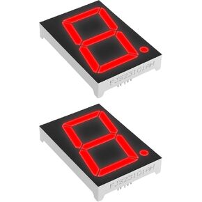 2X Red 7-Segment 2.3" Common Cathode LED Single-Digit Display 10-Pin PCB 7.2–8.0 VDC For Electronic Digital Display in Kuwait