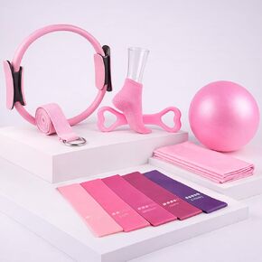 Pilates Set Kit, 13 Pcs. Pilates Equipment with Resistance Bands, Pilates Ball and Ring for Full Body Workout, Home Pilates Kit for Women in Saudi Arabia