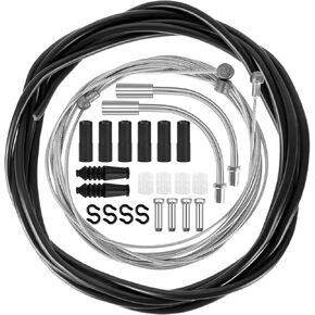 Ainiv Universal Bicycle Brake Cable Kit, Bike Shift Cable and Drive Cables Set with 2 V-Brake Manifold (90 Degrees) for Mountain, Road, Racing, Electric Bicycle in Kuwait