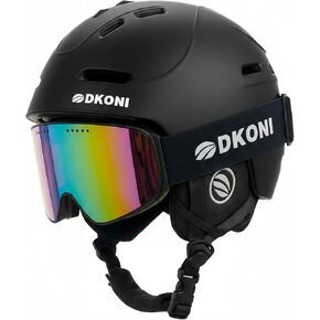 خوذة تزلج مع نظارات واقية، خوذة تزلج للبالغين على الجليد خوذة الرجال والنساء والشباب معتمدة لرياضات الثلج للتزلج على الجليد in Kuwait