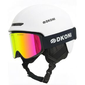 خوذة تزلج مع نظارات واقية، خوذة التزلج على الجليد للرجال والنساء، نظام تهوية قابل للتعديل على مرحلتين، خوذة الرياضات الثلجية للبالغين والشباب والأطفال الكبار in Kuwait