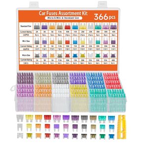 900 Pcs Car Fuse Assortment Kit, 440PCS Mini Blade Fuses + 300 Standard Automotive Fuses + 160 Micro + Puller, RV/Camper/Truck/Motorcycle/Yacht Essentials (2A 3A 5A 7.5A 10A 15A 20A 25A 30A 35A 40A) in Kuwait