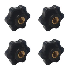 pson 4Pcs M8 Knurled Clamping Knobs, Star Shaped Hand Grips Screw-On Type Thru Threaded Knob Nuts for Machinery, Equipment, Lawn Mower, and DIY Projects in Kuwait