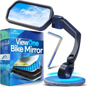 Nextcover® Bike Mirror Handlebar Mount (Set) – HD Glass | Secure & Shake-Free Bicycle Rear View Mirror for EBikes, Mountain Bikes & Scooters – Wide Angle Safety, Bicycle Mirrors in Saudi Arabia