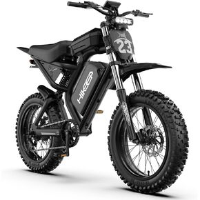 Electric Dirt Bike for Adults - Peak 1500W/3000W Electric Bikes, 28-35MPH, 48V/52V 15.6Ah/25Ah/40Ah, 70-120 Mile(PAS Mode), 16/20 Inch All-Terrain Fat Tire Electric Motorcycle in Kuwait