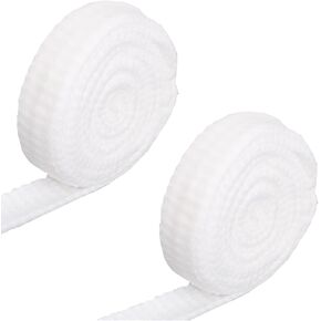 لفتان من الضمادات الأنبوبية، 0.98 × 78.74 بوصة، ضمادة شبكية مرنة للجروح، شاش شبكي مطاطي خالٍ من المواد اللاصقة، لفافة ضمادة شبكية للذراع - الاحتفاظ بالضمادات الرطبة / الجافة (أبيض) in Kuwait