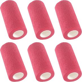 IndigoCase 6 لفات ضمادة لاصقة ذاتية اللصق مقاس 10.16 سم، شريط رياضي مرن باللون الأبيض، لفافة الطبيب البيطري، شريط معصم، ضمادة كبيرة للخيول، والمفاصل، والركبة، والحيوانات الأليفة in Kuwait