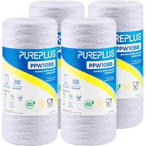 PUREPLUS 5 Micron 10 x 4.5 Whole House String Wound Sediment Filter for Well Water, Replacement Cartridge for 84637, WPX5BB97P, PC10, 355214-45, 355215-45, WP10BB97P, WP5BB97P, 2Pack in Kuwait