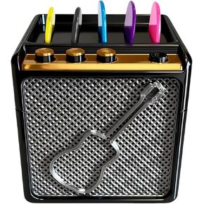 DKE&YMQ Mini Guitar Amp Pick Holder Box – Guitar Pick Storage Case Holds 5 Picks, Portable Pick Organizer for Electric/Acoustic Guitar, Bass & Ukulele, Good Gift for Guitarists in Kuwait