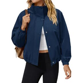 Yousify Womens Lightweight Jacket Windbreaker Hooded Athletic Sun Protection Outerwear Hiking Jackets Spring Coats in Kuwait