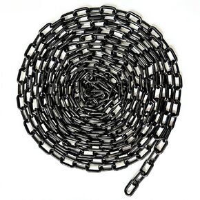 سلسلة بلاستيكية سوداء بطول 25 قدمًا، وصلة 1.42 بوصة، حاجز سلسلة بلاستيكي عالي الوضوح للتحكم في الحشود، ساحة انتظار السيارات، الممر، البناء، السياج، داخلي وخارجي (25 قدمًا) in Kuwait