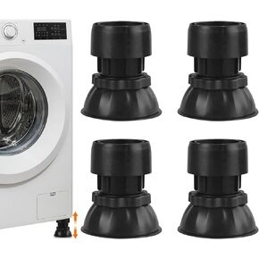 منصات مضادة للاهتزاز للغسالة - 3.93 بوصة - 5.12 بوصة قابلة للتعديل، وسادات مضادة للاهتزاز 4 عبوات، تقلل الضوضاء ومضادة للانزلاق ومضادة للاهتزاز، غسالة متنوعة من المطاط in Kuwait