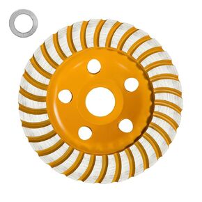 عجلة طحن ألماس توربو مقاس 4.5 بوصة لمطحنة الزوايا، عجلة طحن خرسانية مع 30 قطعة لطحن وتلميع الخرسانة والبناء والجرانيت والرخام وشجرة 7/8 بوصة مع مخفض 5/8 بوصة in Kuwait