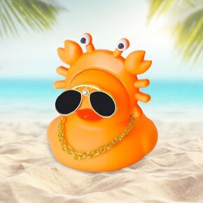 6.5 Inches Large Rubber Duck with Crown and Pearl Necklace,Giant Rubber Ducks,Squeaky Ducking Big Yellow Rubber Duckies for Car Dashboard Decorations Bath Toy Creative Gifts in Kuwait