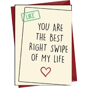 Cheerin Funny Greeting Card with Envelope - Anniversary Card - Romantic Birthday Card - Hilarious Gifts for Him Her Girlfriend Boyfriend Wife Husband in Kuwait