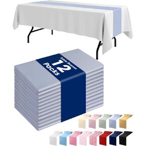 Pureegg Gold Plastic Table Runners - 12 Pack, 14'' x 108'', Water Resistant & Disposable Centerpiece Decorations for Table Cloth, Wedding, Birthday, Holiday, Baby Shower, Party, Home Decor in Kuwait