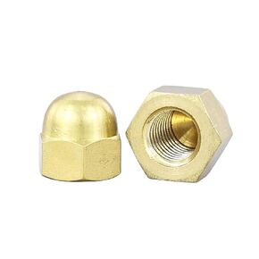 Brass Cap Type Nut All Copper Dust-Proof Decorative Nut M3-M20 Conductive Material Stable Pipeline Furniture Equipment Sealed End Cap(M18(1pc)) in Kuwait