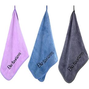 3 عبوات من مناشف الصالة الرياضية المصنوعة من الألياف الدقيقة، مقاس 76.2 سم × 35.56 سم، مناشف فائقة النعومة وسريعة الجفاف للياقة البدنية والرياضة واليوجا وركوب الدراجات والتمرين. الرمادي والأزرق والأرجواني in Kuwait