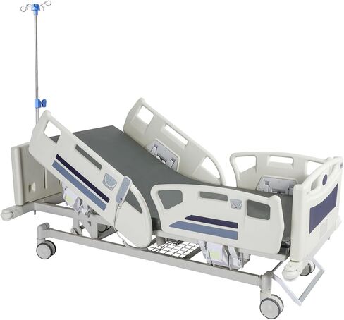 Premium 5 Function Full Electric Hospital Bed for Home Use with CPR One Touch Resuscitation Foam Mattress and IV Pole Multifunctional Adjustable Electric Hospital Bed in Saudi Arabia