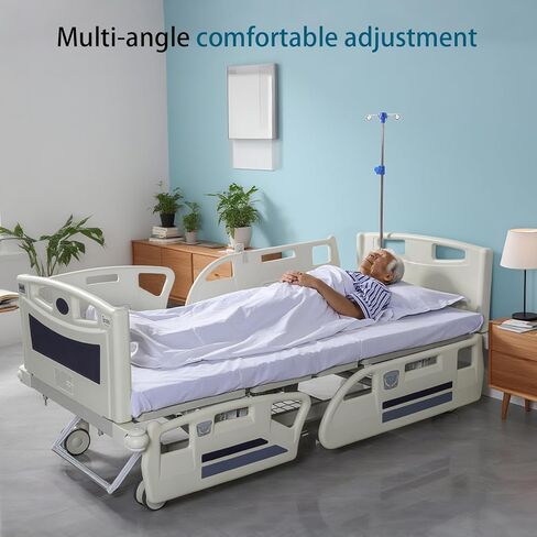 Premium 5 Function Full Electric Hospital Bed for Home Use with CPR One Touch Resuscitation Foam Mattress and IV Pole Multifunctional Adjustable Electric Hospital Bed in Saudi Arabia