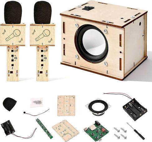 STEM Projects Karaoke Machine Toys Science Kits for Kids Age 8-12 Stem Building Kits Building Your Own DIY Electronics Kit with Bluetooth Speaker 2 Wireless Microphones Gifts for Teen Girls Boys in Saudi Arabia