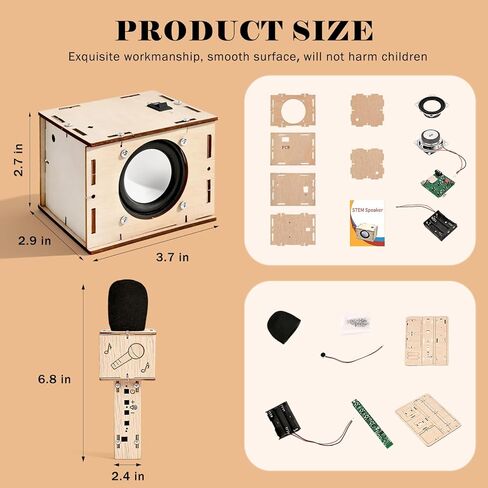 STEM Projects Karaoke Machine Toys Science Kits for Kids Age 8-12 Stem Building Kits Building Your Own DIY Electronics Kit with Bluetooth Speaker 2 Wireless Microphones Gifts for Teen Girls Boys in Saudi Arabia