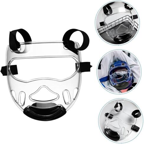2pcs Martial Arts Face Guards Removable Sports Face Protectors for Taekwondo Kickboxing Sparring Comfortable in Saudi Arabia