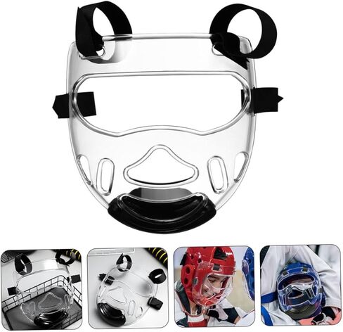 2pcs Martial Arts Face Guards Removable Sports Face Protectors for Taekwondo Kickboxing Sparring Comfortable in Saudi Arabia