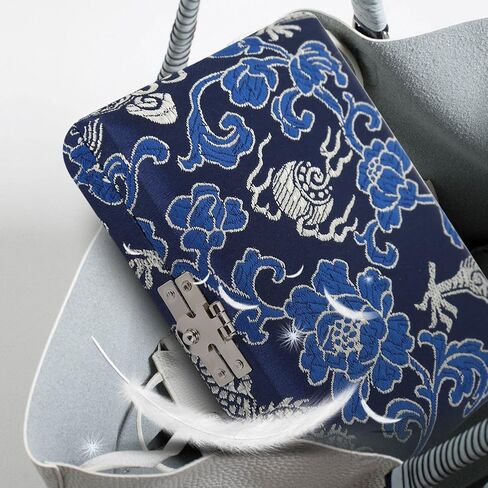 Alomejor Oboe s Case Oboe Case Holder with Wooden Silk Cloth Cover for 6 Pcs s(Blue) Luggage Strap in Kuwait