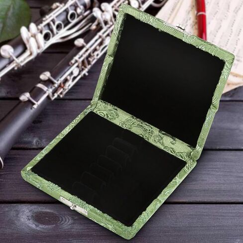 حافظة Oboe Reeds، حافظة Oboe مقاس 3.54 × 3.15 × 0.78 بوصة، قصب خشبية حريرية محمولة مع فتحة تهوية مزدوجة الجوانب لتخزين وحماية 6 قطع، أخضر in Kuwait