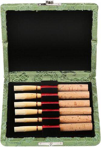 حافظة Oboe Reeds، حافظة Oboe مقاس 3.54 × 3.15 × 0.78 بوصة، قصب خشبية حريرية محمولة مع فتحة تهوية مزدوجة الجوانب لتخزين وحماية 6 قطع، أخضر in Kuwait