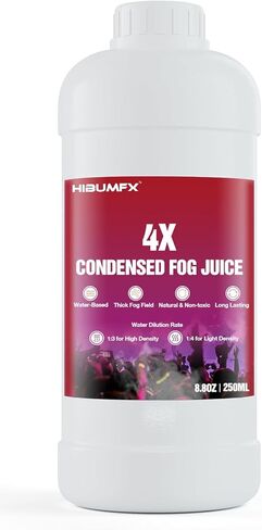 Fog Juice - Condensed Water Mixable Fog Machine Fluid Smoke Solution for Water Based Fog Machine - Great for DJ Party and Outdoor Venues (250ML) in Kuwait