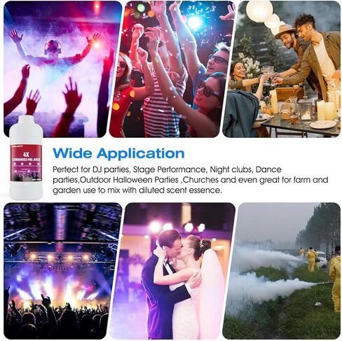Fog Juice - Condensed Water Mixable Fog Machine Fluid Smoke Solution for Water Based Fog Machine - Great for DJ Party and Outdoor Venues (250ML) in Kuwait
