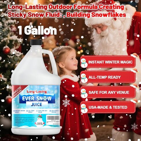 Hakuta Flakes Snow Machine Fluid, Long-Lasting Snow Juice 1 Gallon in Kuwait