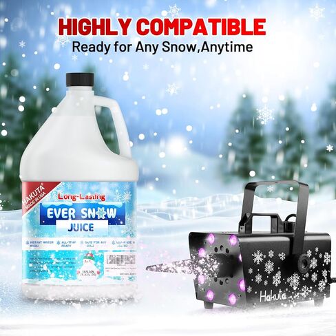 Hakuta Flakes Snow Machine Fluid, Long-Lasting Snow Juice 1 Gallon in Kuwait