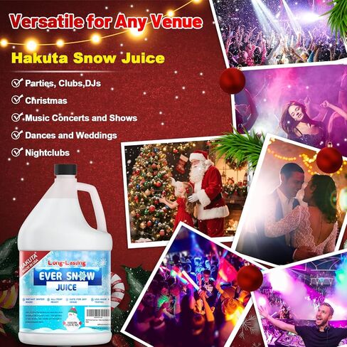 Hakuta Flakes Snow Machine Fluid, Long-Lasting Snow Juice 1 Gallon in Kuwait