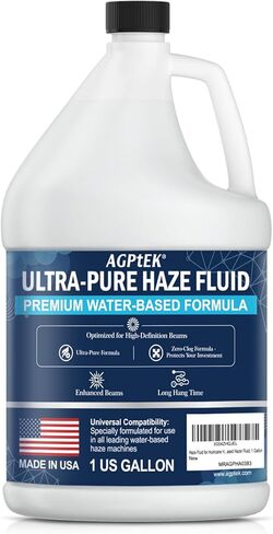 AGPTEK Haze Fluid - Water Based Haze Machine Liquid for Professional Stage Effects - 1 Gallon High Purity Hazer Juice for DJ, Theater, and Church - Long Lasting Fog Juice with Enhanced Light Beams in Kuwait