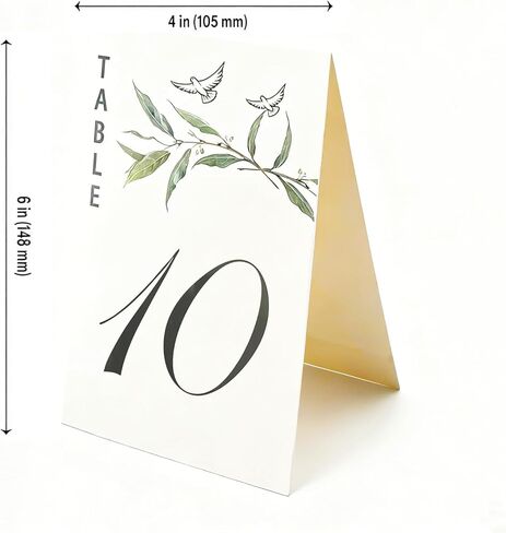 Elegant Wedding Table Numbers 1-20 with Head Table, 4x6 Inch White Art Paper Double-Sided Printed, No Stand Required, Perfect for Wedding Reception, Party, Event & Table Decor(1-10) in Saudi Arabia