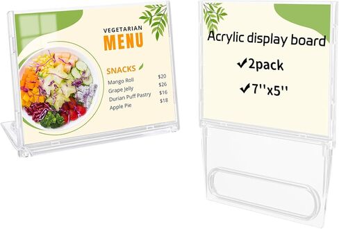 10 Pack 4x6 Inch Sign Holder Horizontal, Double-Sided Usage with Swivel Base for Table Display, for Office, Store, Restaurant, Retail Counters, for Menu, Message Board, Note in Saudi Arabia