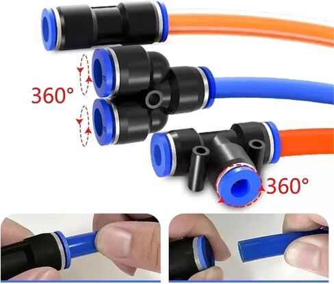 Pneumatic Fittings Pipe Connectors PU PY PK PE PV SA Quick Release Connector Air Tube 8mm Push Into Hose Couping 1Pcs(PY) in Saudi Arabia