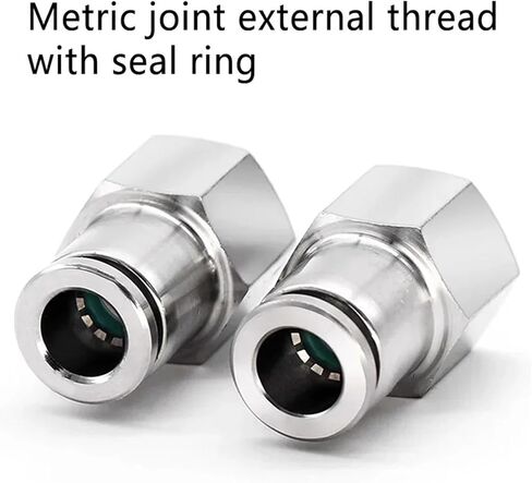 PCF Pneumatic Quick Coupling 304 Stainless Steel Internal Thread Compatible With 1/8 1/4 3/8 1/2 Inch Air Hoses (4mm-12mm) 10Pcs(PCF12-02) in Saudi Arabia