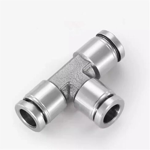 304 خرطوم الفولاذ المقاوم للصدأ موصلات تركيبات الهواء الهوائية PE 6 مللي متر 8 مللي متر 10 مللي متر الإفراج السريع وصلة أنابيب اكسسوارات 1 قطعة (10 مللي متر) in Kuwait