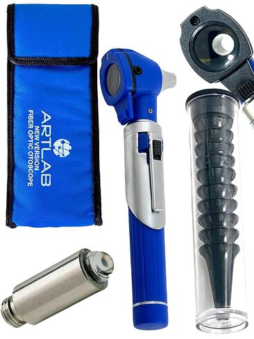 Artlab-Otoscope - Ear Otoscope with Light, Ear Infection Detector -Mini Otoscope Set Pocket Ear Scope Set for Students Nurse Children Adults Pets Home use (Blue) in Kuwait